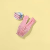Pink flower-patterned rubber gloves, thickened anti-slip and wear-resistant cleaning gloves for household use Specification image